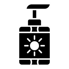 Wall Mural - After Sun Lotion vector icon. Can be used for Skincare iconset.