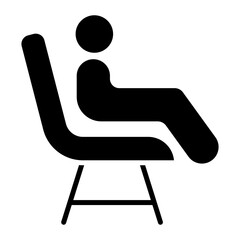 Poster - Leaned Back vector icon. Can be used for Comfort iconset.