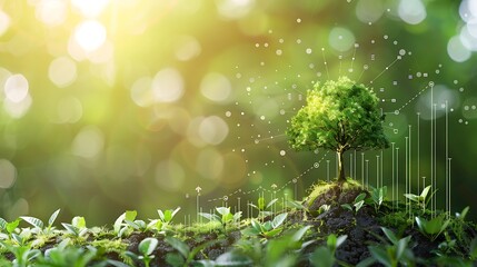 Wall Mural - green grass and sun