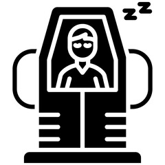 Wall Mural - Hibernation vector icon. Can be used for Science Fiction iconset.