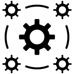 Sticker - Network Interoperability vector icon. Can be used for Networking iconset.