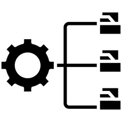 Canvas Print - Data Management vector icon. Can be used for Business Analytics iconset.