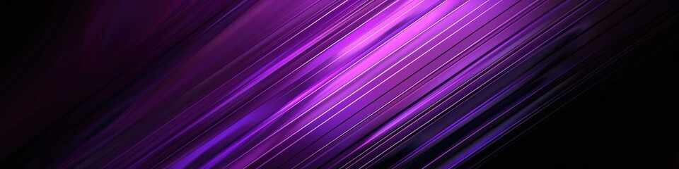 Canvas Print - Abstract Purple and Black Diagonal Lines