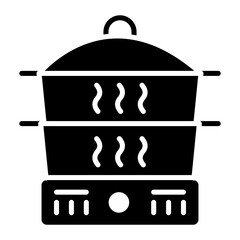 Sticker - Steamer vector icon. Can be used for Laundry iconset.