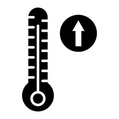 Poster - Temperature Increase vector icon. Can be used for Global Warming iconset.