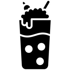 Poster - Cream Soda vector icon. Can be used for Beverages iconset.