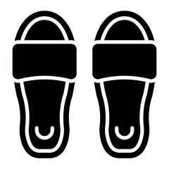 Wall Mural - Slippers vector icon. Can be used for Spa iconset.