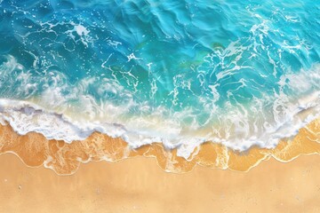 Wall Mural - Sandy Beach with Waves