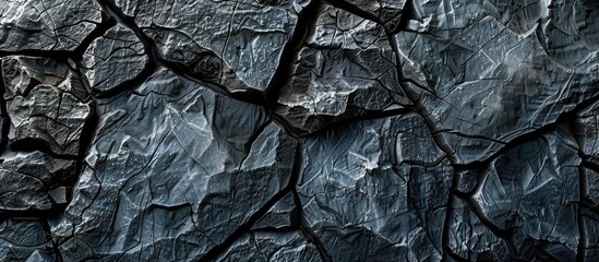 Leinwandbilder - Abstract black stone surface with copy space image.