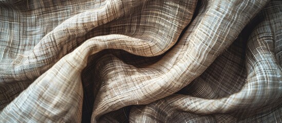 Close-up view of a premium fabric texture serving as a decorative background for interior design with copy space image.
