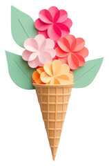 Wall Mural - PNG Summer ice cream dessert paper food