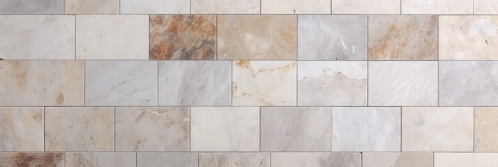Wall Mural - Wall of Marble Tiles