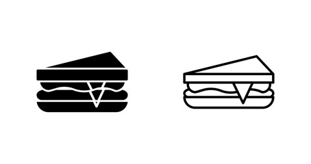 Sticker - Sandwich Vector Icon