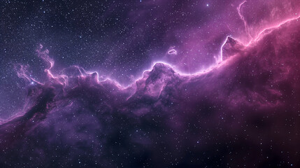 Purple Space Background with Stars and Nebula
