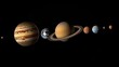 © สุพัฒตรา แสนพลี - A photorealistic depiction of the entire solar system, with all eight planets visible in their respective orbits.
