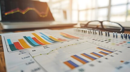 Poster - Cash flow statement with icons showing cash flow from operations, investments, and financing. Focus on moving cash through the company.
