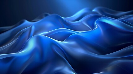 Wall Mural - Abstract blue background with waves and lines, vector illustration.