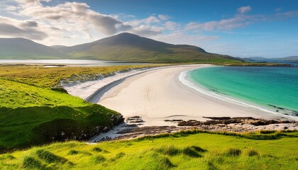 Wall Mural - glassilaun beach a white sandy beach situated between renvyle and killary bay in county galway ireland