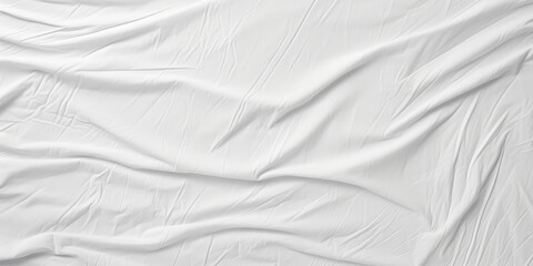 White Wrinkled Fabric Background