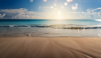 Wall Mural - abstract blur light on the sea and ocean background for summer