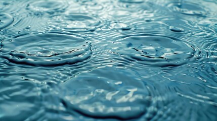 Canvas Print - Water Droplet Ripples on Still Water