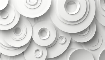 Wall Mural - Abstract background with circles. Vector illustration. White and grey colors.