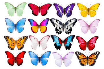 Sticker - Butterfly png element set, transparent background