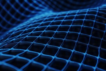 Abstract Digital Background with a Glowing Blue Grid