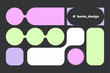 © Alisa - Y2K Trendy Geometry Futuristic shapes. Naive Design elements, Simple bento design. Label pack. Brutalism style. Web frame set, blocks, grid concept. layout. Ui template. Web comics grids, connection