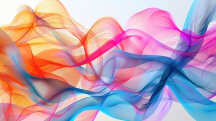 Wall Mural - Abstract Colorful Smoke Waves Representing Creativity and Fluidity
