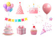 © Rawpixel.com - 3D birthday party png element set, transparent background