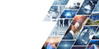 © metamorworks - Collage background visual of various business scenes and technology concepts. Management strategy. Digital transformation.