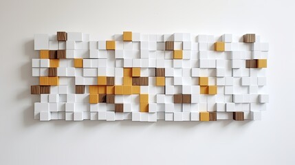 Wall Mural - grey and gold blocks