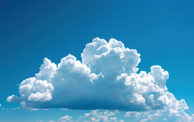 Wall Mural - beautiful cumulus clouds against a clear blue sky. perfect for backgrounds, wallpapers, and nature-r