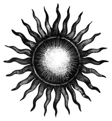 Poster - PNG  Vintage sun illustration art