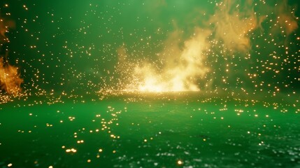 Poster - An animation video loop displaying spark elements on a green screen