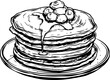 © Larisa - Pancakes drawing clipart design illustration