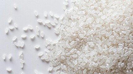 Rice used for Japanese Sushi. Short Grain Sushi Koshihikari Rice. High resolution.