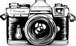 © Larisa - Hand drawn retro camera clipart design illustration