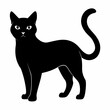 © koushik - Black Cat Vector Silhouette