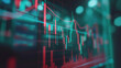 © Sadia - Close-up stock chart with red, green lights