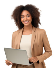 Sticker - PNG Young black business woman, transparent background