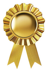 png golden award ribbon with rosette