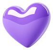 © Rawpixel.com - PNG Glossy purple heart illustration