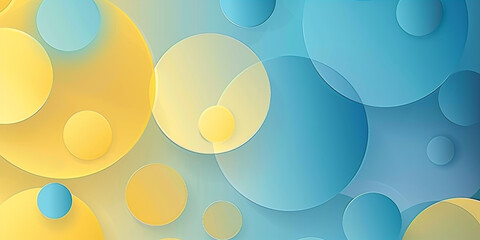 Poster - Abstract gradient background with circles, vector illustration, flat design, simple shapes, gradient colors, modern style, minimalist, high resolution