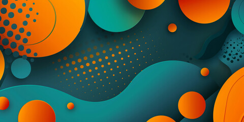 Poster - Abstract gradient background with circles, vector illustration, flat design, simple shapes, gradient colors, modern style, minimalist, high resolution