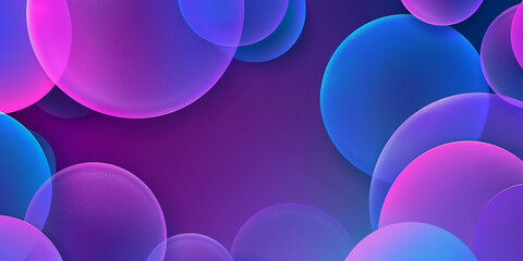 Poster - Abstract gradient background with circles, vector illustration, flat design, simple shapes, gradient colors, modern style, minimalist, high resolution