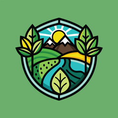 environment logo illustration on solid background