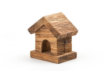Aufkleber - Wooden house figure isolated with clipping path.