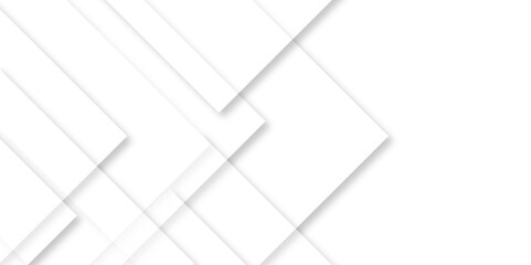 Fototapete - Abstract white background with diamond and triangle shapes layered in modern abstract pattern design.Grey white abstract square background geometry shine and layer element vector for presentation.	